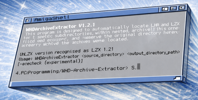 Screenshot of WHDArchiveExtractor on AmigaOS